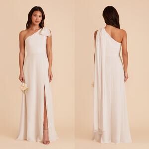 Birdy Grey Melissa Champagne Convertible Chiffon Dress